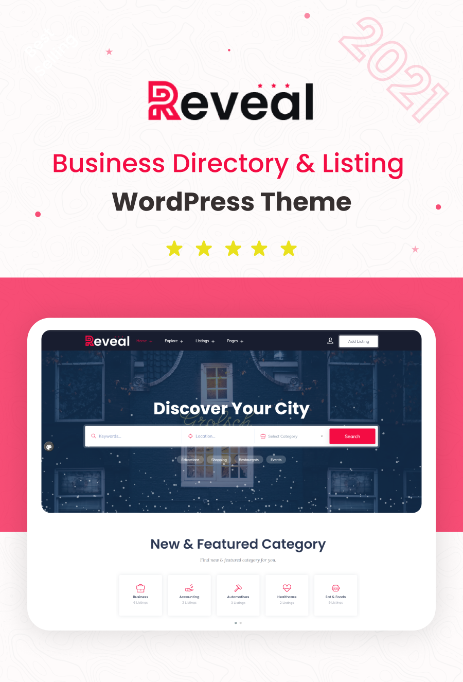 Reveal - Directory & Listing WordPress Theme - 2